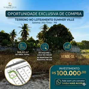 Lote/Terreno à venda, 368m² no Rio Tinto, Rio Tinto