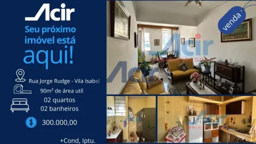 Apartamento com 2 Quartos à venda, 89m² no Vila Isabel, Rio de Janeiro