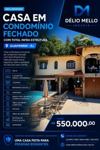 Casa de Condomínio com 4 Quartos à venda, 360m² no Limoeiro, Guapimirim