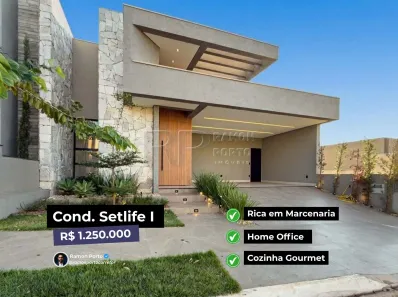 Casa de Condomínio com 3 Quartos à venda, 160m² no Setlife Mirassol, Mirassol