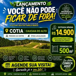 Lote/Terreno à venda, 500m² no Altos de Caucaia (Caucaia do Alto), Cotia