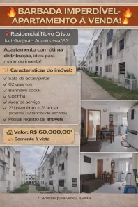 Apartamento com 2 Quartos à venda, 44m² no Icuí-Guajará, Ananindeua