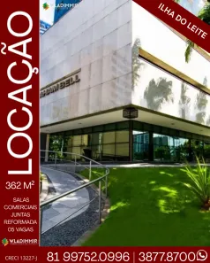 Sala Comercial para alugar, 362m² no Ilha do Leite, Recife