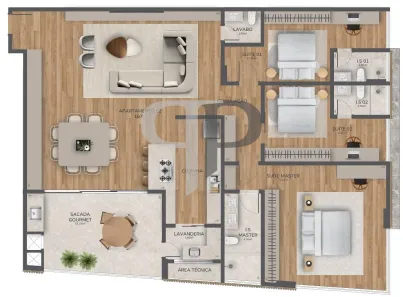 Apartamento com 3 Quartos à venda, 167m² no Alphaville Graciosa, Pinhais