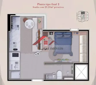 Apartamento com 1 Quarto à venda, 29m² no Vila Mariana, São Paulo