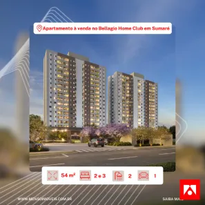 Apartamento com 2 Quartos à venda, 57m² no Jardim João Paulo II, Sumaré