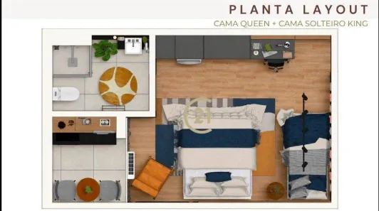 Apartamento com 1 Quarto à venda, 35m² no Cidade Nova, Indaiatuba