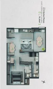 Apartamento com 2 Quartos à venda, 74m² no Parque Amazônia, Goiânia