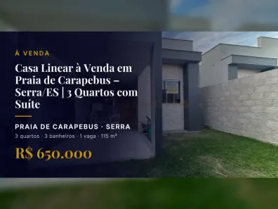 Casa com 3 Quartos à venda, 115m² no Praia de Carapebus, Serra