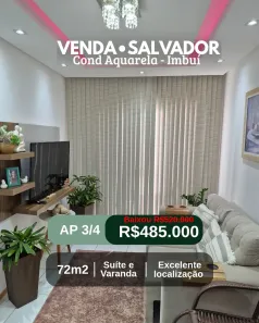 Apartamento com 2 Quartos à venda, 72m² no Imbuí, Salvador