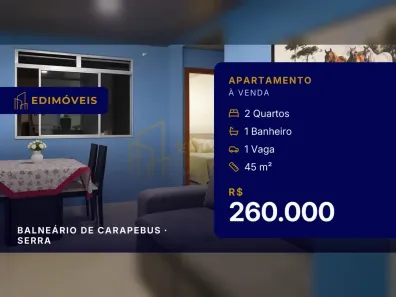 Apartamento com 2 Quartos à venda, 45m² no Balneário de Carapebus, Serra