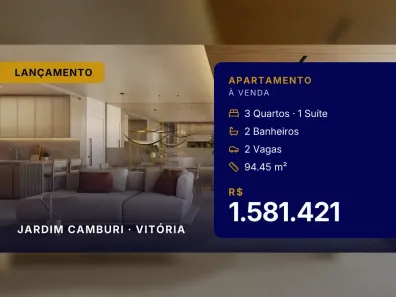 Apartamento com 3 Quartos à venda, 94m² no Jardim Camburi, Vitória