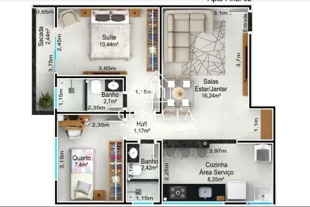Apartamento com 2 Quartos à venda, 55m² no Santa Mônica, Uberlândia