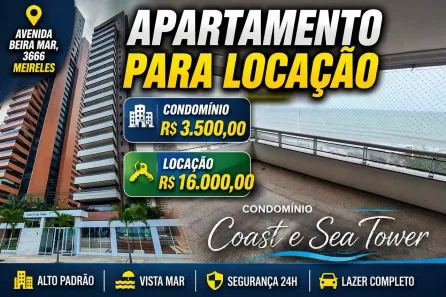 Apartamento com 3 Quartos para alugar, 240m² no Mucuripe, Fortaleza