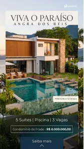 Casa de Condomínio com 5 Quartos à venda, 380m² no Frade (Cunhambebe), Angra dos Reis