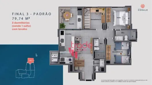 Apartamento com 3 Quartos à venda, 85m² no Nova Aliança, Ribeirão Preto