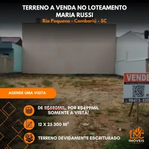 Lote/Terreno à venda, 300m² no Rio Pequeno, Camboriú