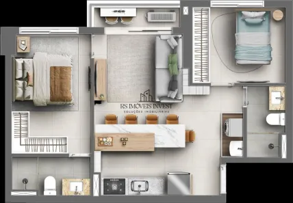 Apartamento com 2 Quartos à venda, 58m² no Nova Suiça, Goiânia