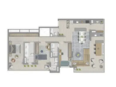 Apartamento com 3 Quartos à venda, 120m² no Centro Comercial Jubran, Barueri