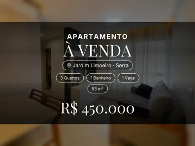 Apartamento com 3 Quartos à venda, 53m² no Jardim Limoeiro, Serra