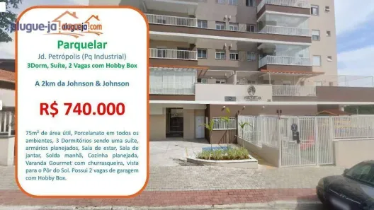 Apartamento com 3 Quartos à venda, 75m² no Jardim Petrópolis, São José dos Campos