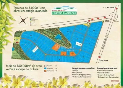Lote/Terreno à venda, 5000m² no Chácara Recreativa Residencial Cortina D'Ampezzo, São José do Rio Preto