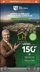 Lote/Terreno à venda, 150m² no Chácara Real (Caucaia do Alto), Cotia