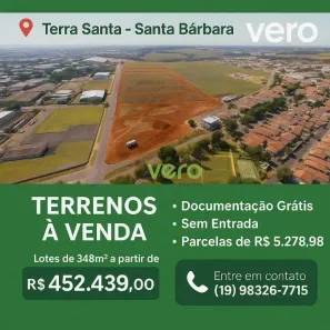 Lote/Terreno à venda, 348m² no Jardim Monte Líbano, Santa Bárbara D'Oeste