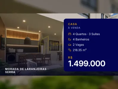 Casa com 4 Quartos à venda, 218m² no Morada de Laranjeiras, Serra