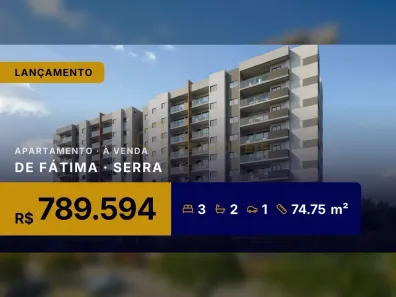 Apartamento com 3 Quartos à venda, 74m² no de Fátima, Serra