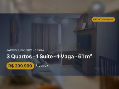 Apartamento com 3 Quartos à venda, 61m² no Jardim Limoeiro, Serra