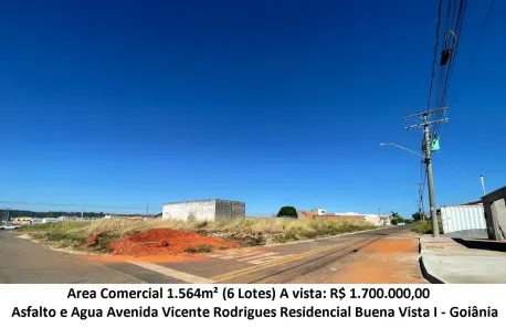 Lote/Terreno à venda, 1564m² no Residencial Buena Vista I, Goiânia