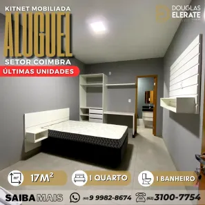 Kitnet com 1 Quarto para alugar, 17m² no Setor Coimbra, Goiânia
