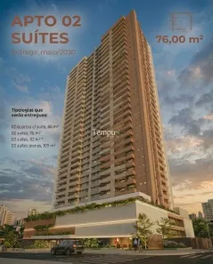 Apartamento com 2 Quartos à venda, 76m² no Setor Pedro Ludovico, Goiânia