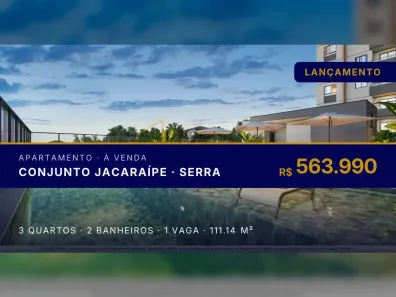 Apartamento com 3 Quartos à venda, 111m² no Conjunto Jacaraípe, Serra