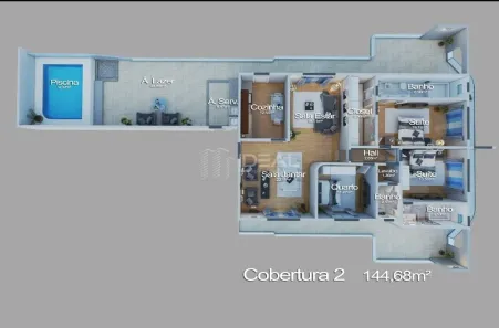 Cobertura com 3 Quartos à venda, 256m² no Parque Turf Club, Campos dos Goytacazes