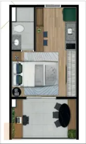 Apartamento com 1 Quarto à venda, 27m² no Belenzinho, São Paulo