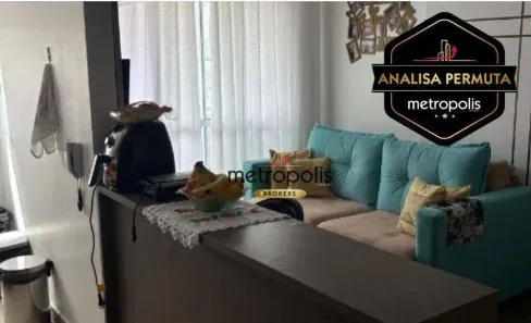 Apartamento com 2 Quartos à venda, 47m² no Vila Palmares, Santo André