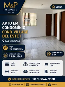 Apartamento com 2 Quartos à venda, 45m² no Jardim São Cristóvão II, São Luís