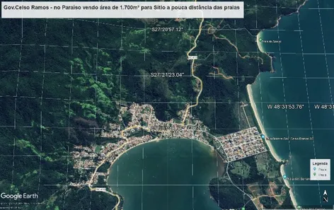 Lote/Terreno à venda, 1700m² no Camboa, Governador Celso Ramos