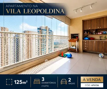 Apartamento com 3 Quartos à venda, 125m² no Vila Leopoldina, São Paulo