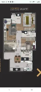 Apartamento com 3 Quartos à venda, 70m² no Jardim Oriente, São José dos Campos