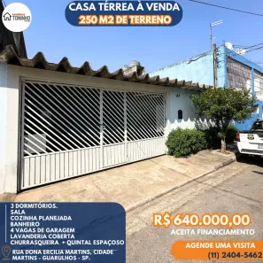 Casa com 3 Quartos à venda, 250m² no Cidade Martins, Guarulhos
