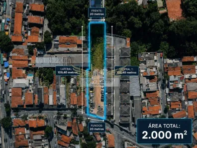 Lote/Terreno à venda, 2000m² no Vila Alzira, Santo André