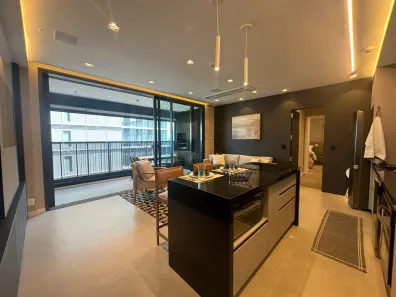 Flat com 1 Quarto para alugar, 77m² no Jardim das Acácias, São Paulo