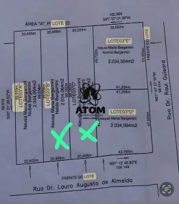Lote/Terreno à venda, 2050m² no Chácaras Cataguá, Taubaté