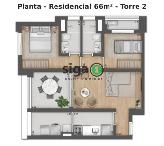 Apartamento com 2 Quartos à venda, 67m² no Cerqueira César, São Paulo