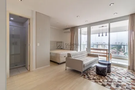 Apartamento com 1 Quarto para alugar, 47m² no Brooklin Paulista, São Paulo