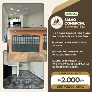 Ponto Comercial para alugar, 50m² no Extrema, Extrema