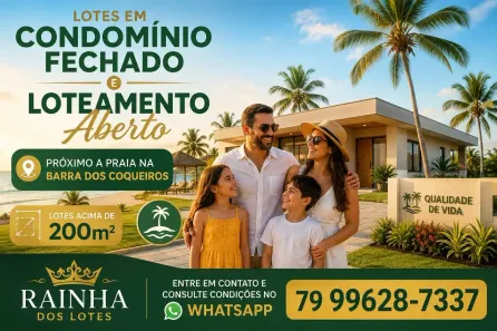 Lote/Terreno à venda, 200m² no , Barra dos Coqueiros